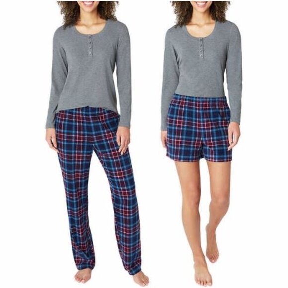 Eddie Bauer Ladies' 3-Piece Waffle Fleece Pajama Set - Picture 1 of 4